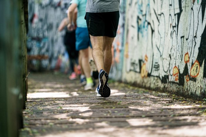 man running in quebec city